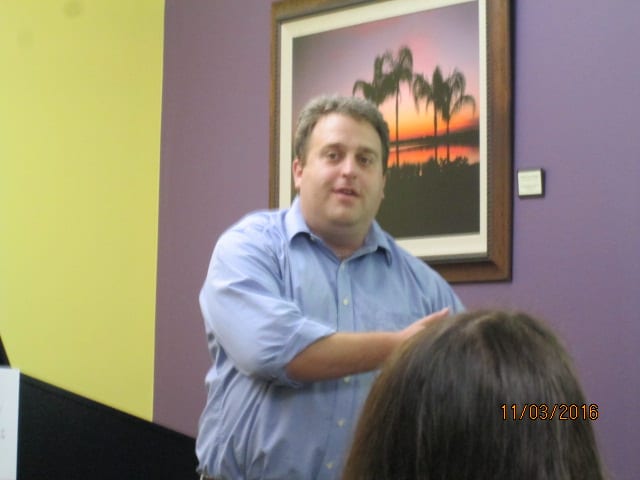 Jon during presentation