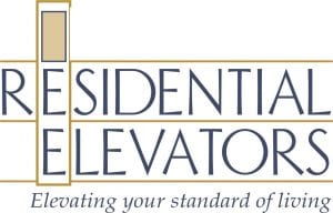 Residential Elevators logo with motto "Elevating your standard of living."
