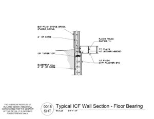 AIBD Detail 0018 ICF Wall Section Floor Bearing