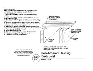 AIBD Detail 0023 Self-Adhered Flashing Deck