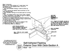 AIBD Detail 0024 Self-Adhered Flashing Exterior Door