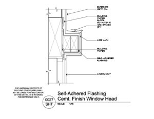 AIBD Detail 0027 Self-Adhered Flashing Window Header