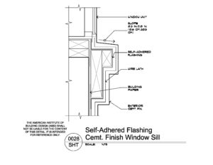 AIBD Detail 0028 Self-Adhered Flashing Window Sill