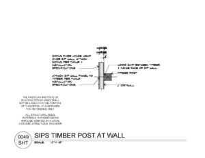 AIBD Detail 0049 SIPS TIMBER POST AT WALL