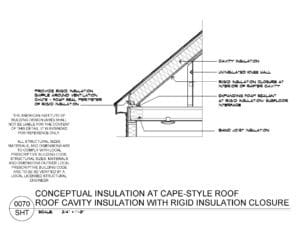AIBD Detail 0070 CAPE-STYLE ROOF_ CAVITY & RIGID INSULATION