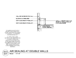 AIBD Detail 0073 AIR SEALING AT DOUBLE WALLS