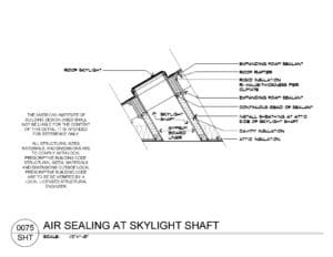 AIBD Detail 0075 AIR SEALING AT SKYLIGHT SHAFT