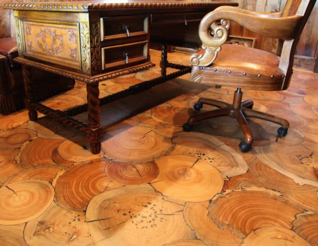 Steampunk floors and furniture.